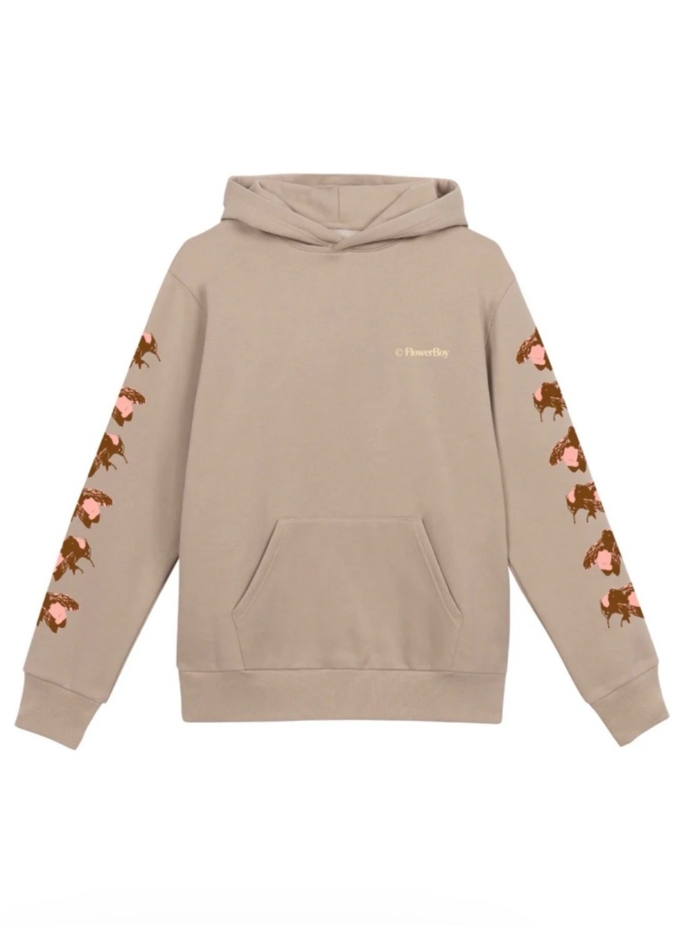 Men's - GOLF WANG - Beige/sand, pink and yellow Save the Bees hoody - XL